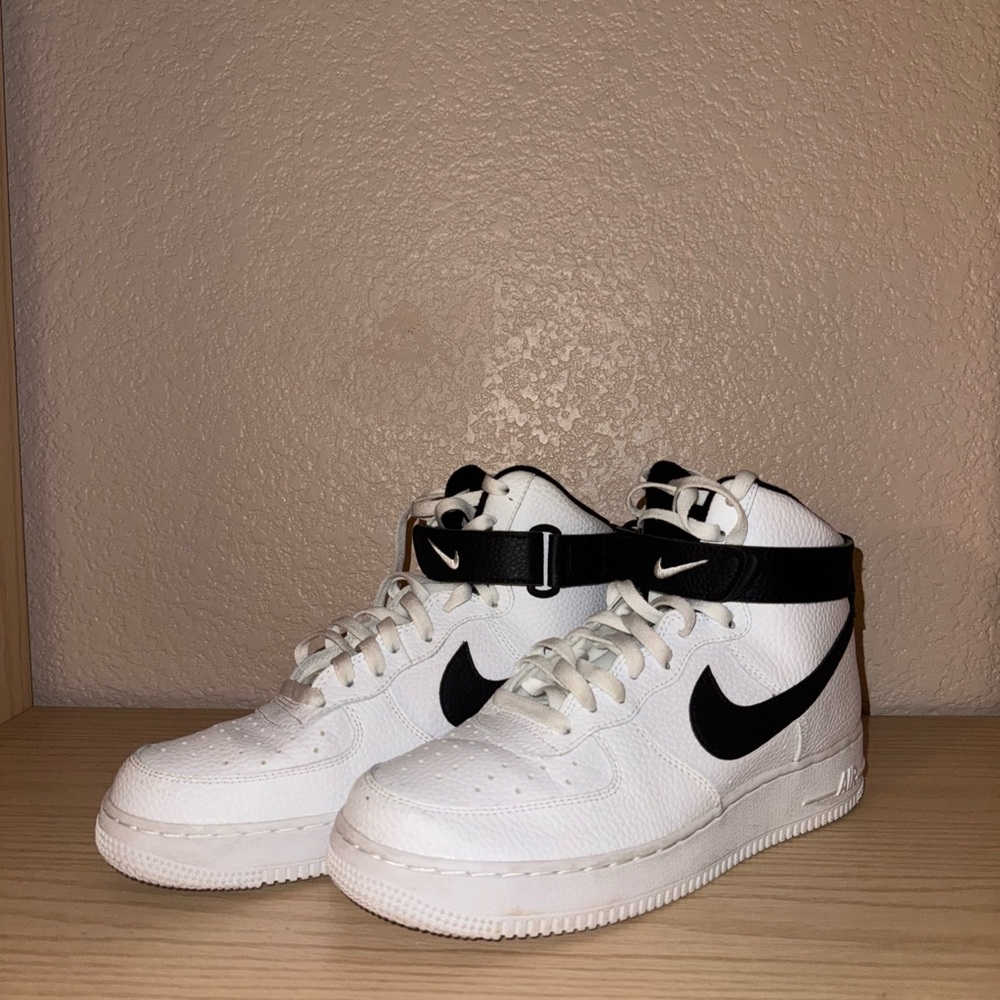 Nike Black and White Air Force 1 High Tops